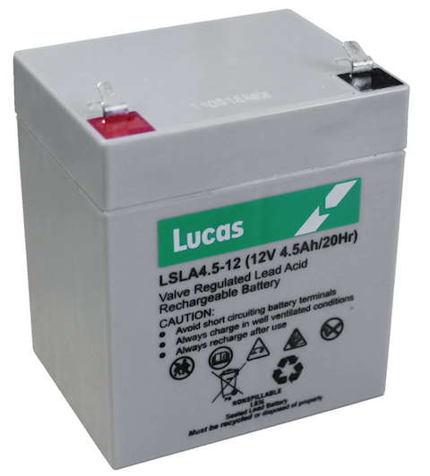 The five amp hour 12v Lucus battery